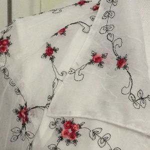 🌺SOLD🌺 Rose Embroidered Sheer Blouse